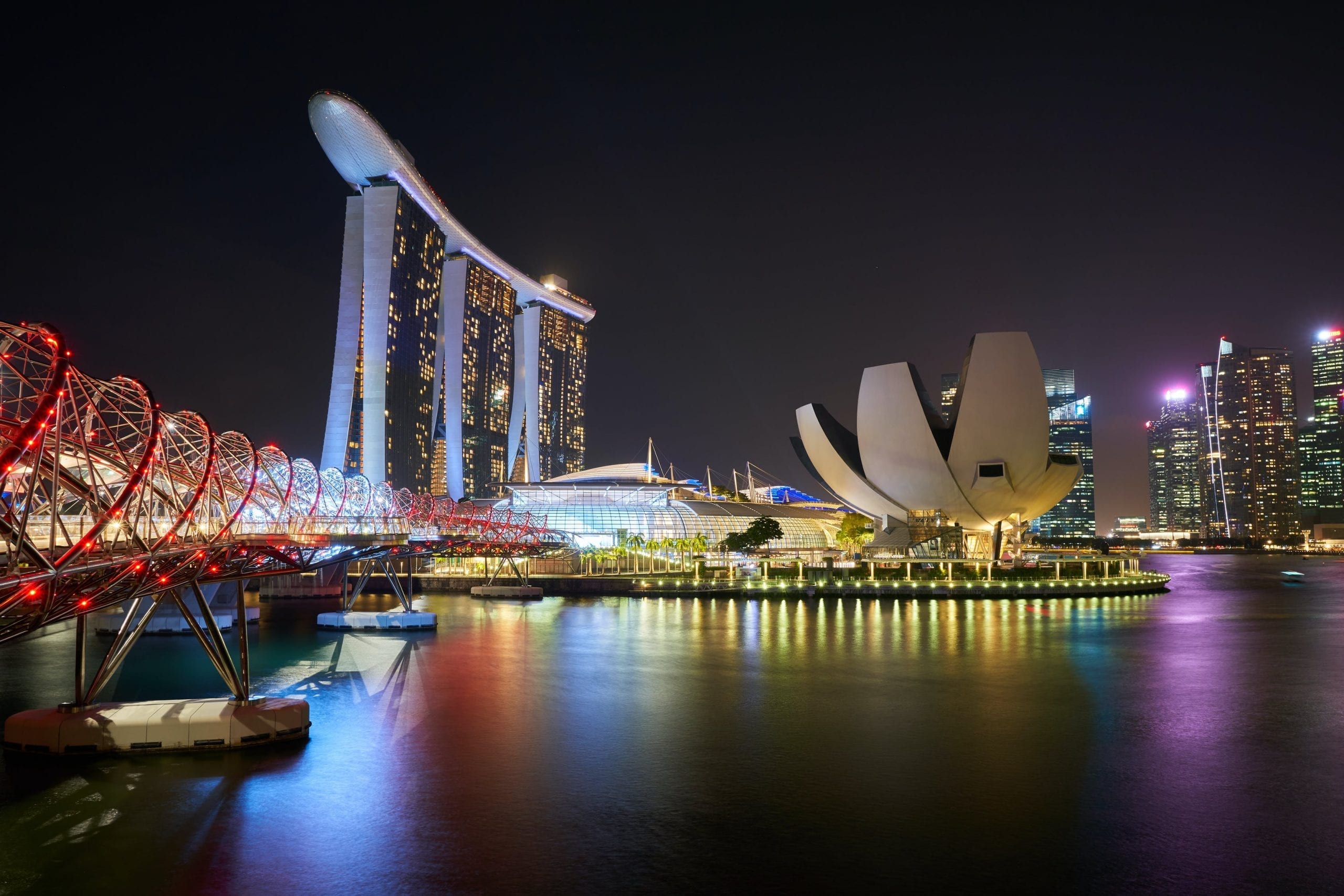 Garden Bay in Singapore at night